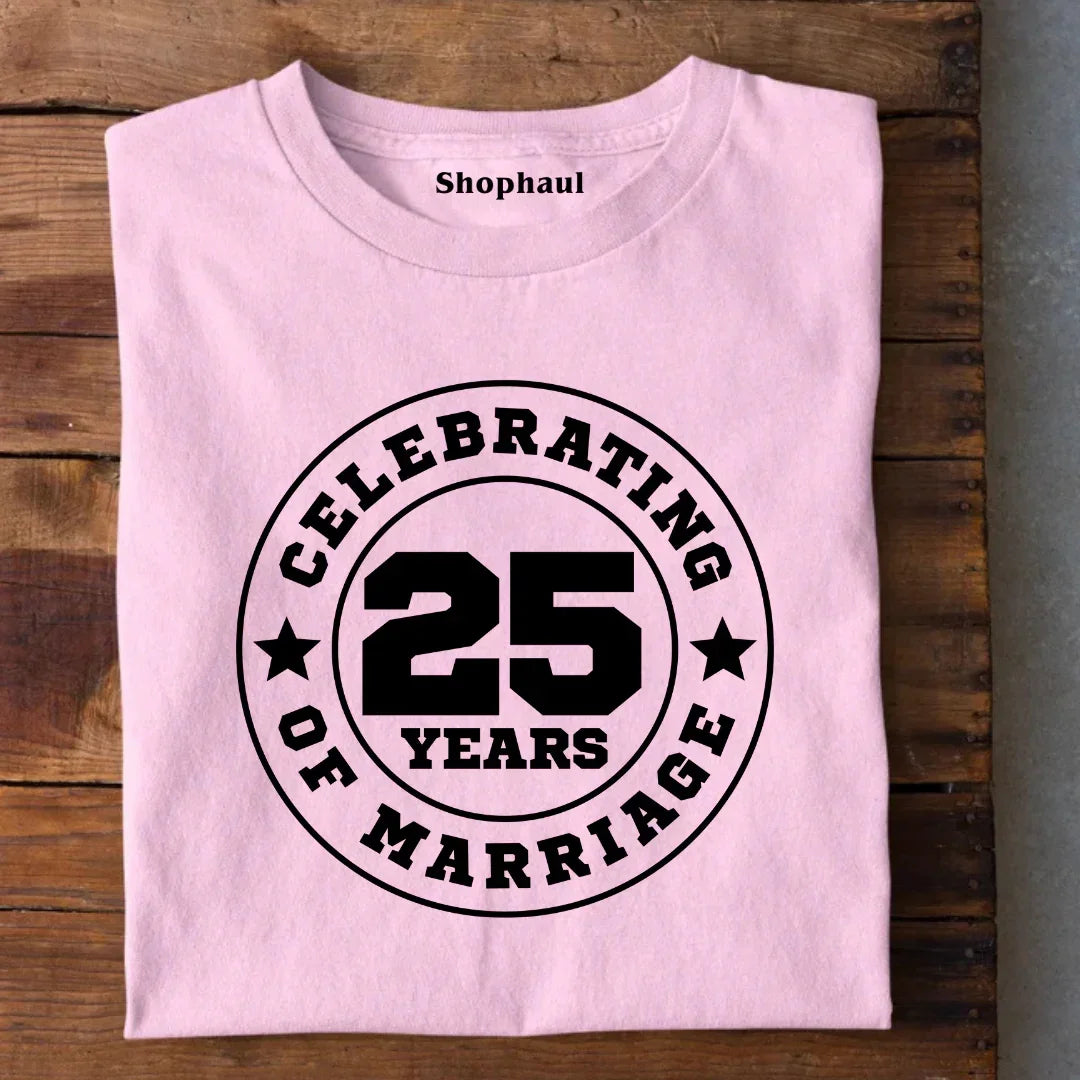 25 Years Anniversary T-Shirt IN The Shophaul Designs