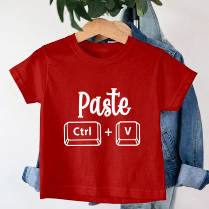 Copy Paste father Son matching T-Shirt Copy Paste father Son matching T-Shirt - Red / 0-12M