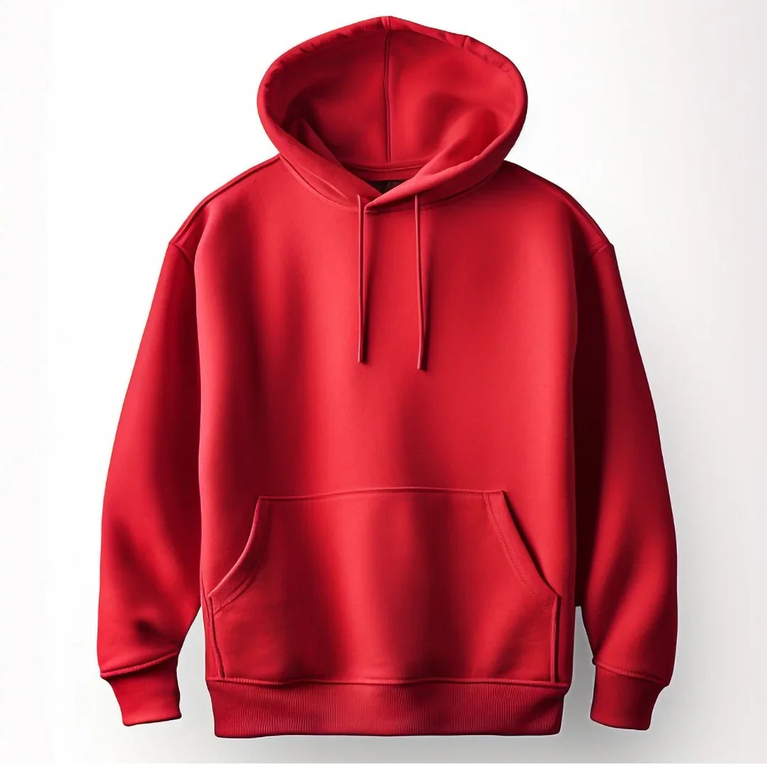 Unisex Plain Hoodie - Red
