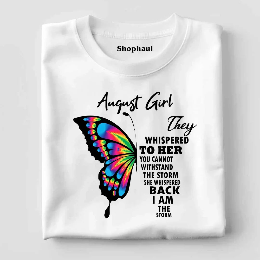 August Girl Birthday T-Shirt