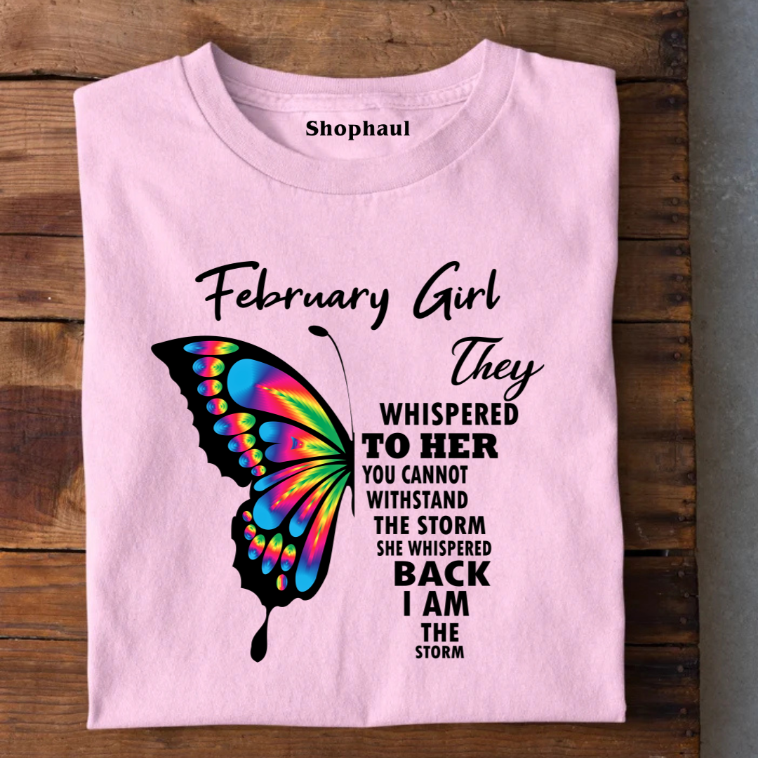 February Girl Birthday T-Shirt