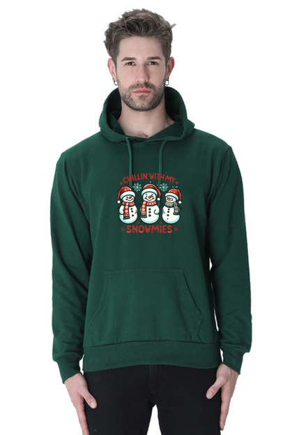 Chilling with Snowmies Christmas Pullover Hoodie - Unisex