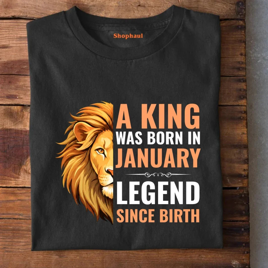 A King was Born in January T-Shirt