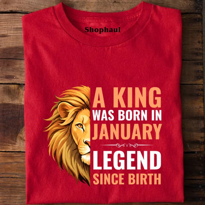 A King was Born in January T-Shirt