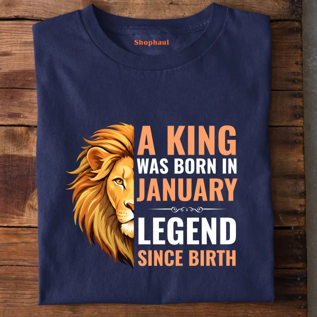 A King was Born in January T-Shirt