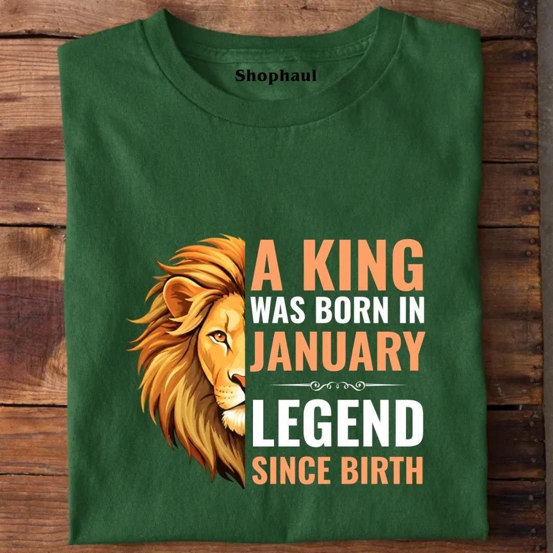 A King was Born in January T-Shirt