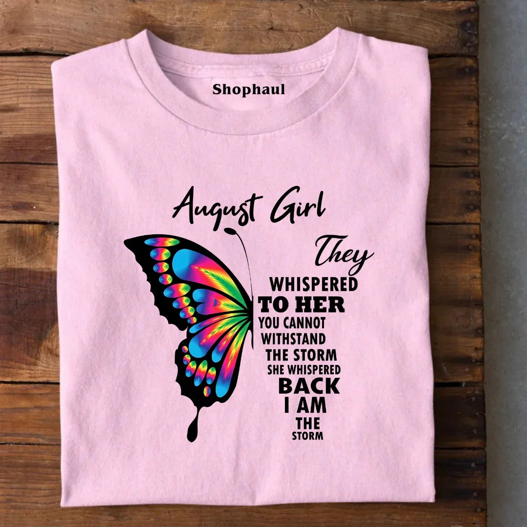 August Girl Birthday T-Shirt