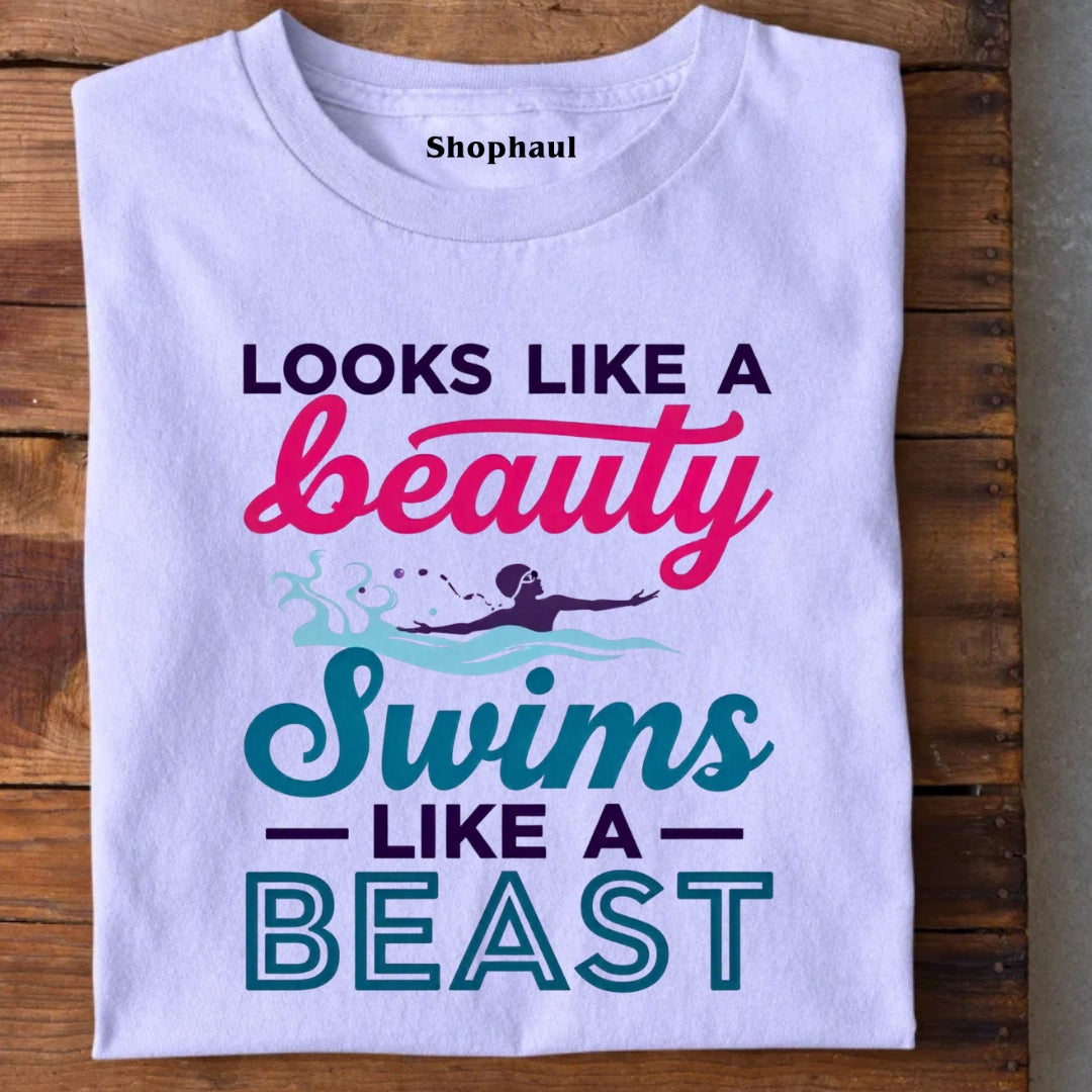 Looks like Beauty Swims like a Beast T-Shirt