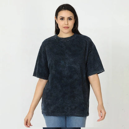 Unisex Acid Wash Oversized T-shirt - Plain