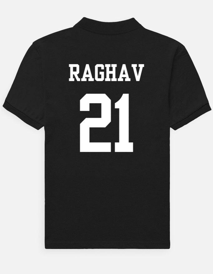 Badminton Polo T-Shirt with Name and Number (back print)