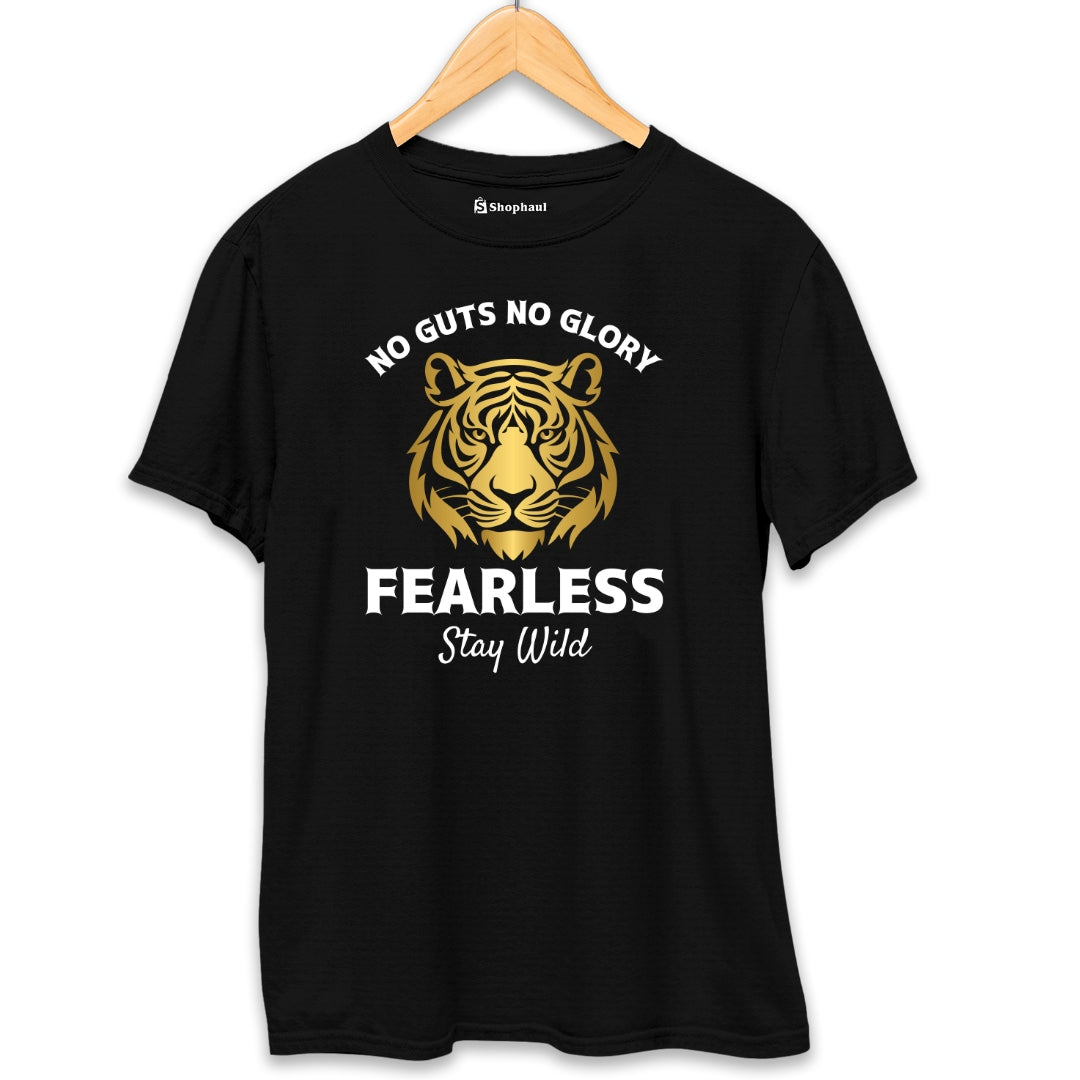 No Guts No Glory Fearless Tiger T-Shirt The Shophaul