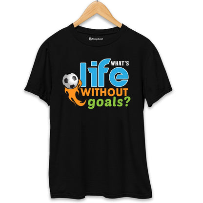 What's Life without Goal Football T-Shirt  Black-XXL