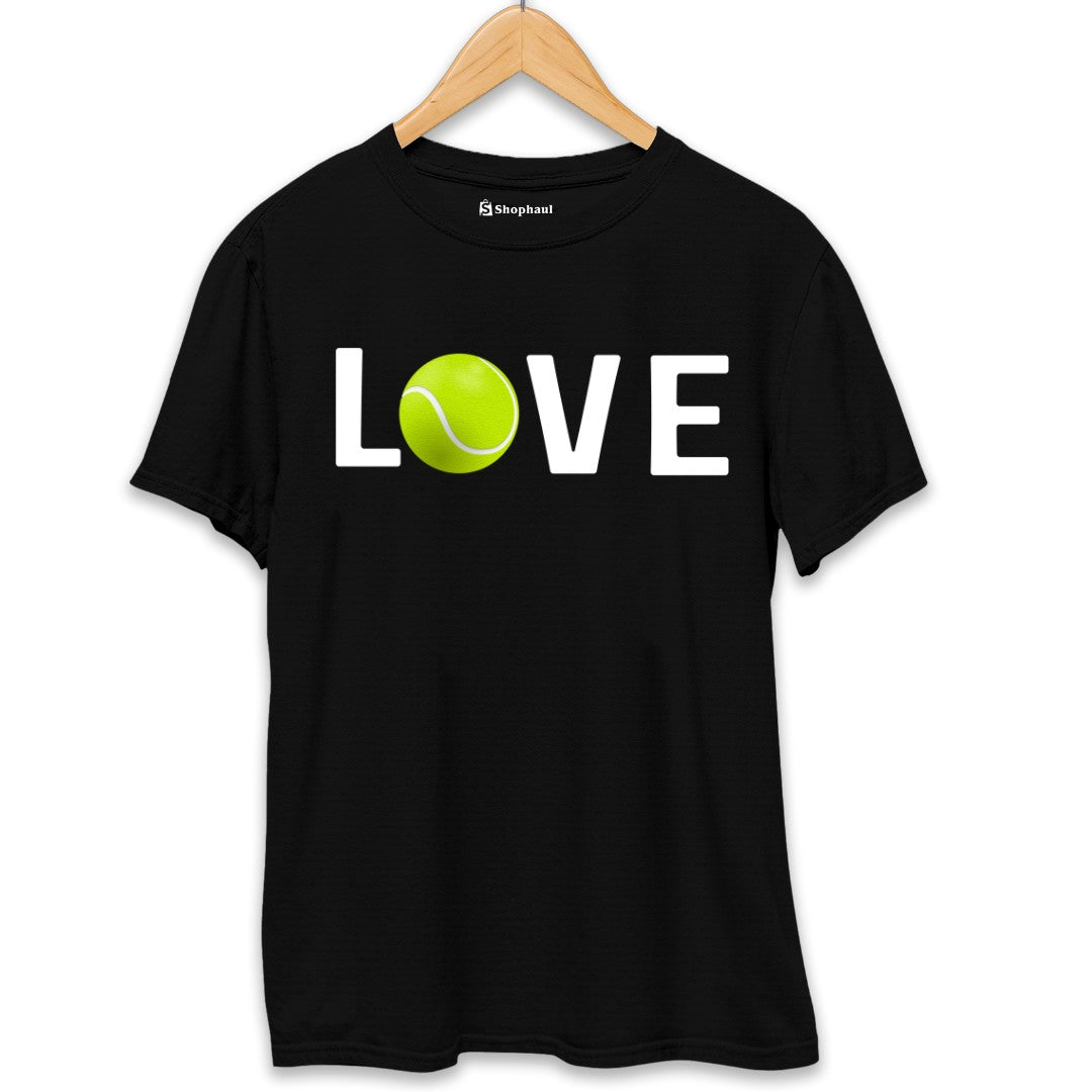 Love Tennis T-Shirt  Black-XXL