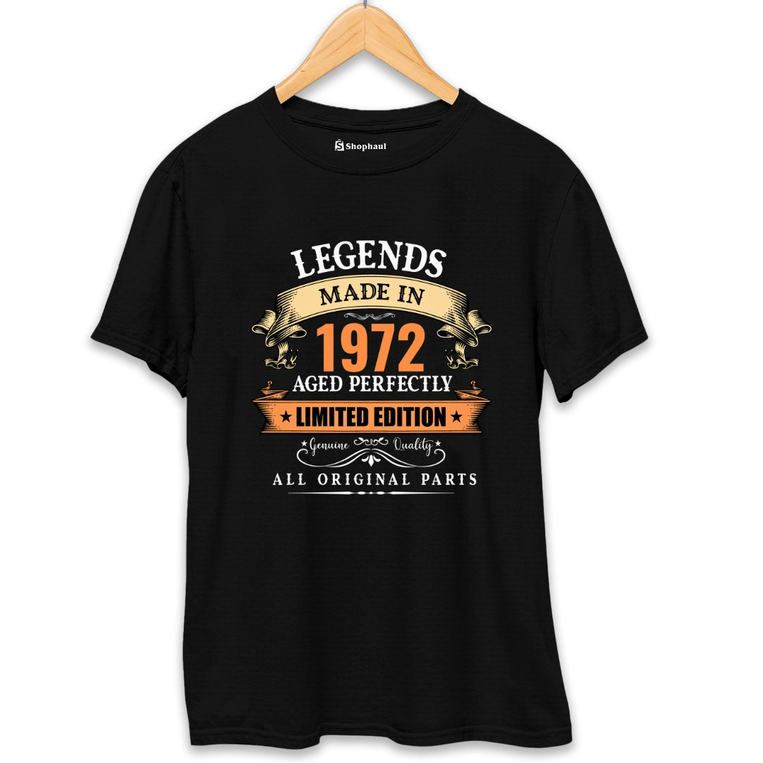 Legends Made in 1972 Birthday T-Shirt