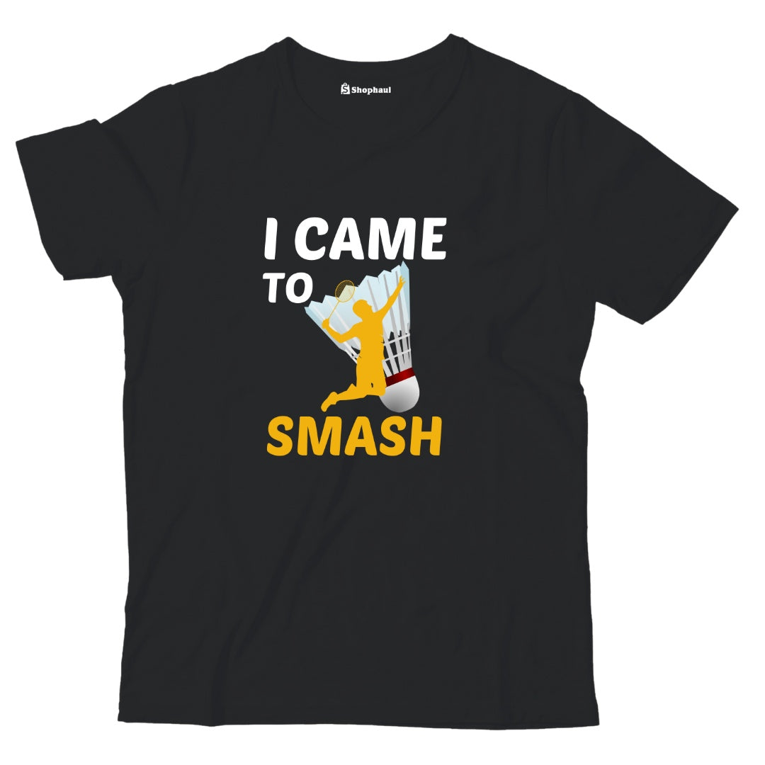 Kids I came to Smash Badminton T-Shirt The Shophaul