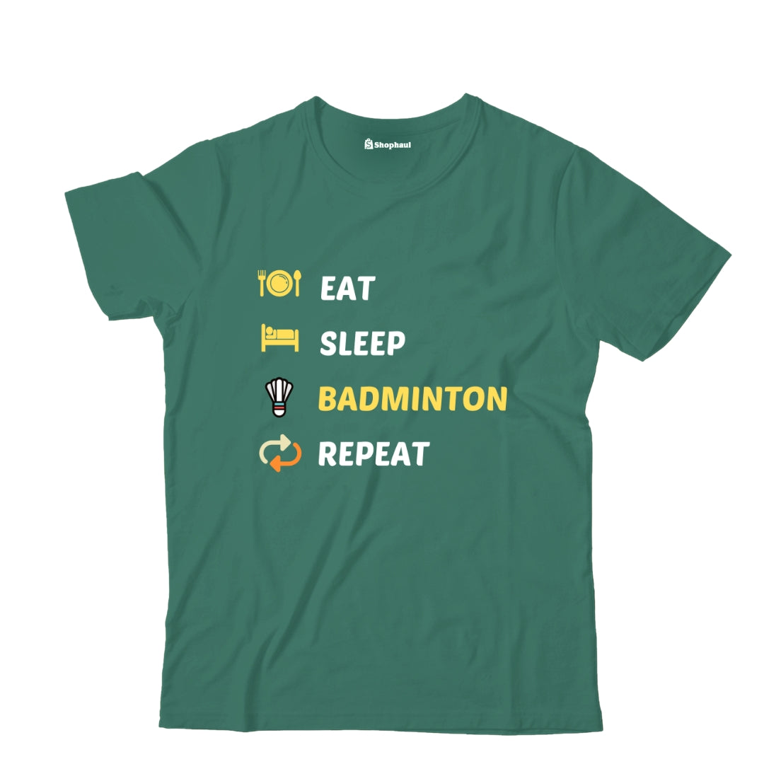 Kids Eat Sleep Badminton T-Shirt The Shophaul