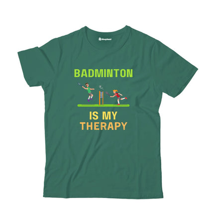 Kids Badminton is My Therapy T-Shirt The Shophaul