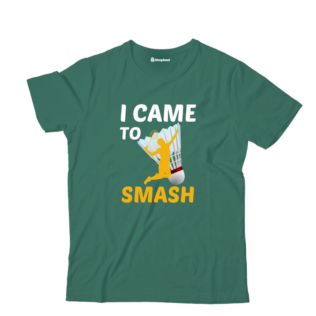 Kids I came to Smash Badminton T-Shirt The Shophaul