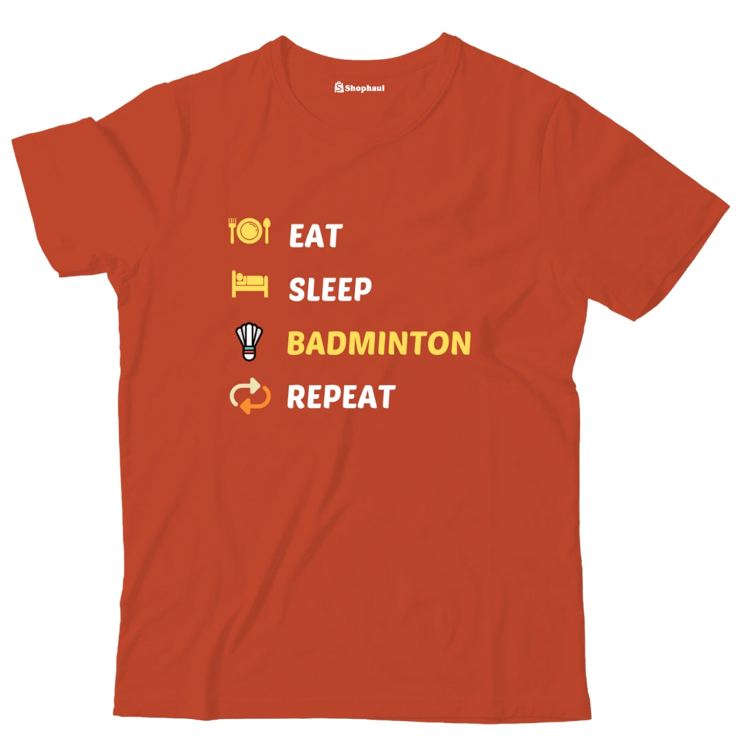 Kids Eat Sleep Badminton T-Shirt The Shophaul