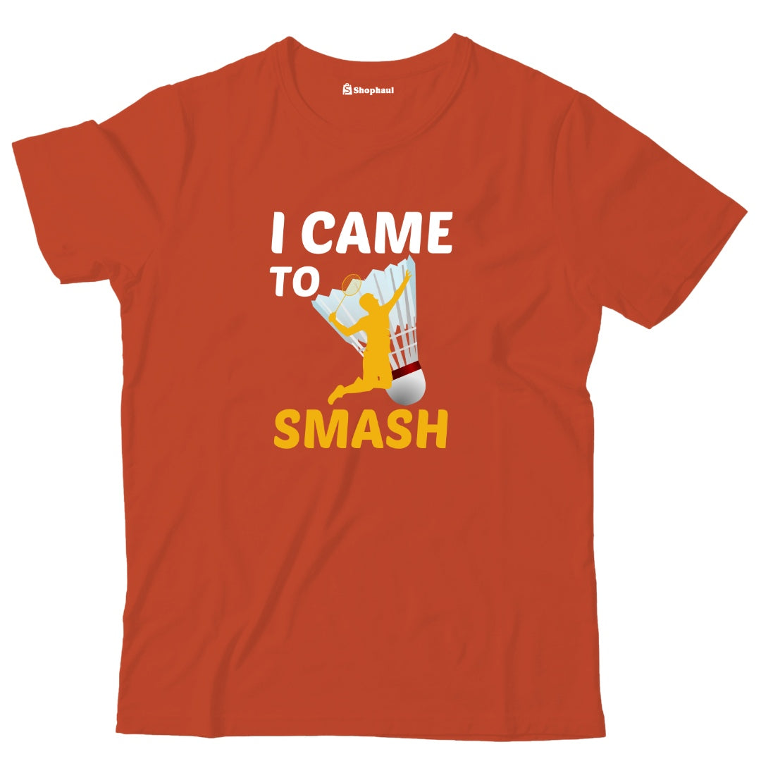 Kids I came to Smash Badminton T-Shirt The Shophaul