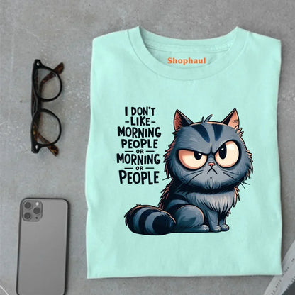 I don't like morning people Cat T-Shirt