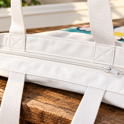 Custom/ Personalized Canvas Tote Bag Zipper