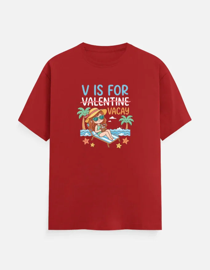 Vis for Vacay Beach T-Shirt - Red / S