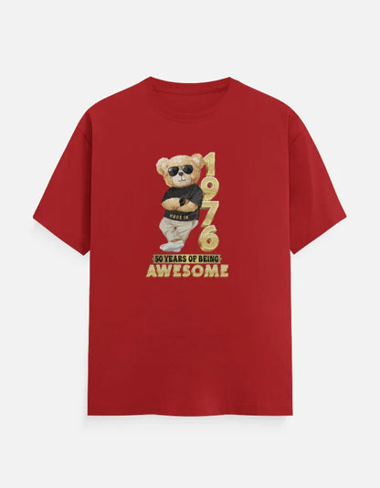 1976 | 50 Years of Being Awesome Teddy Bear Men T-Shirt