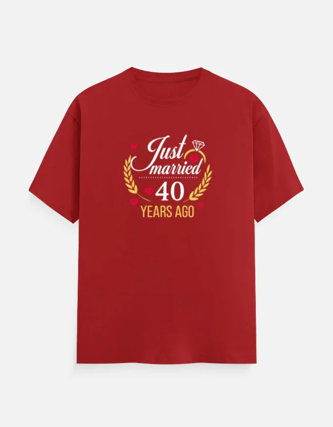 40th anniversary T-Shirt for Couples The Shophaul Designs