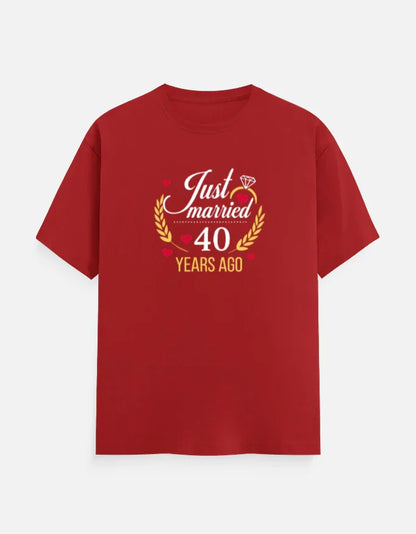 40th anniversary T-Shirt for Couples The Shophaul Designs