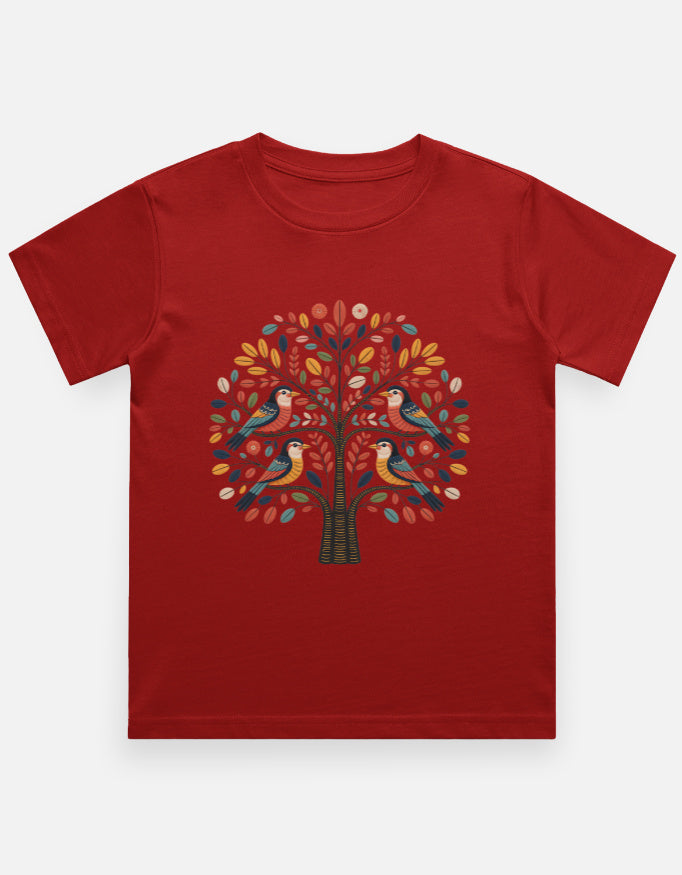 Kids Folk Art Tree T-Shirt
