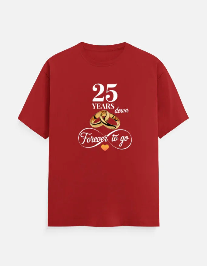 25th Anniversary T-Shirt for Couple The Shophaul Designs