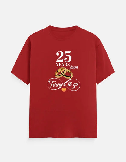 25th Anniversary T-Shirt for Couple The Shophaul Designs