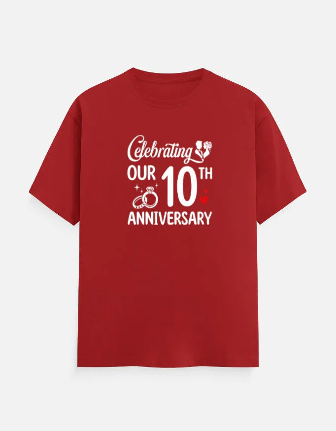 10 year anniversary T-Shirt - Black / S anniversary shirts for married couples,funny anniversary t shirts,happy anniversary shirts,husband and wife anniversary t shirts,we still do anniversary shirts The Shophaul Designs
