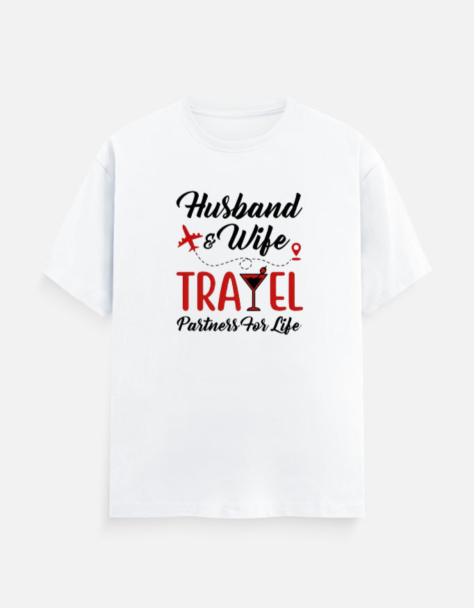 Husband and Wife Travel Partners for Life T-Shirt