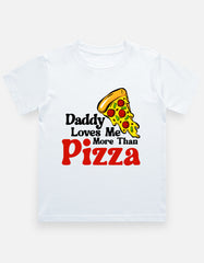 Kids Dad Loves Me Morethan Pizza T-Shirt
