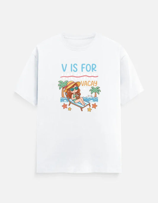 Vis for Vacay Beach T-Shirt - White / S