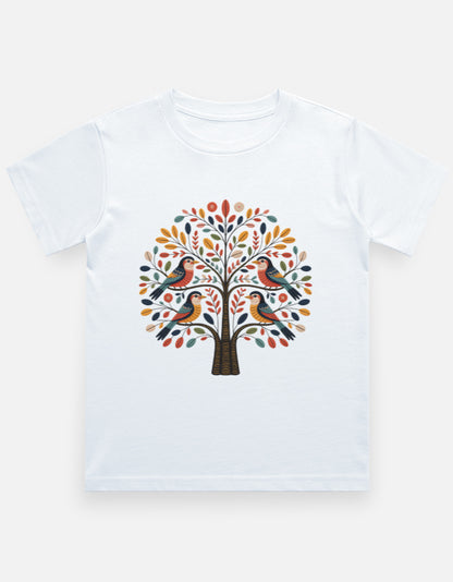 Kids Folk Art Tree T-Shirt