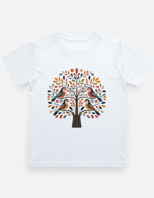 Kids Folk Art Tree T-Shirt