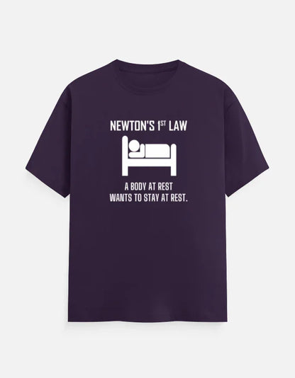 newton's first law Physics T-Shirt The Shophaul Designs