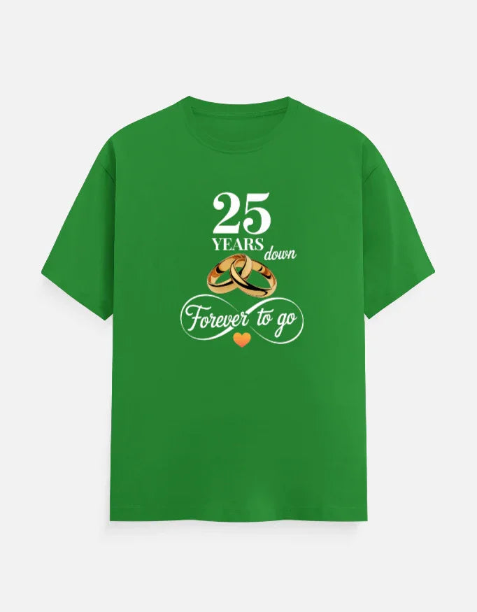 25th Anniversary T-Shirt for Couple The Shophaul Designs