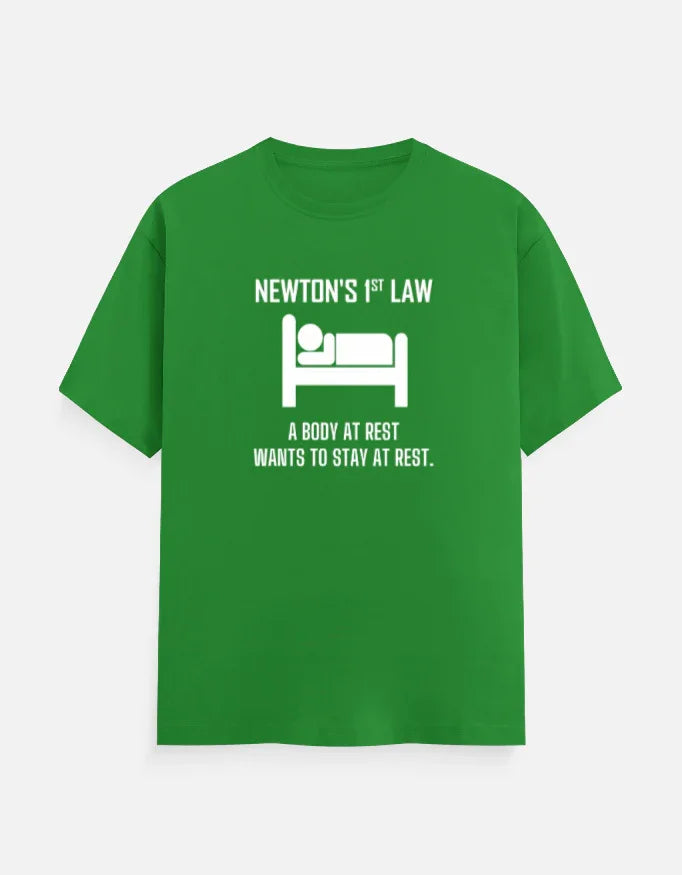newton's first law Physics T-Shirt The Shophaul Designs