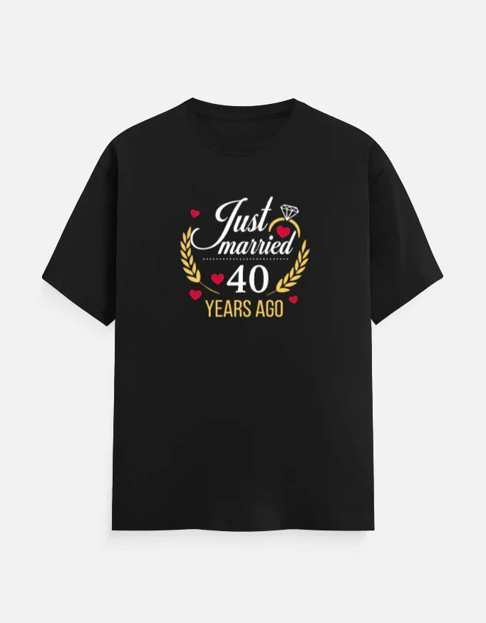 40th anniversary T-Shirt for Couples The Shophaul Designs