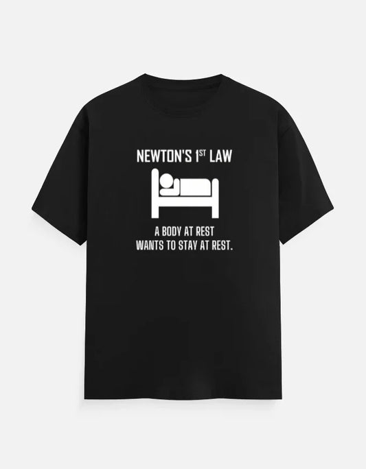 Newton's First Law Physics T-Shirt - Black / XS