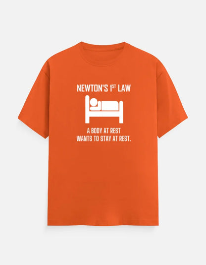 newton's first law Physics T-Shirt The Shophaul Designs