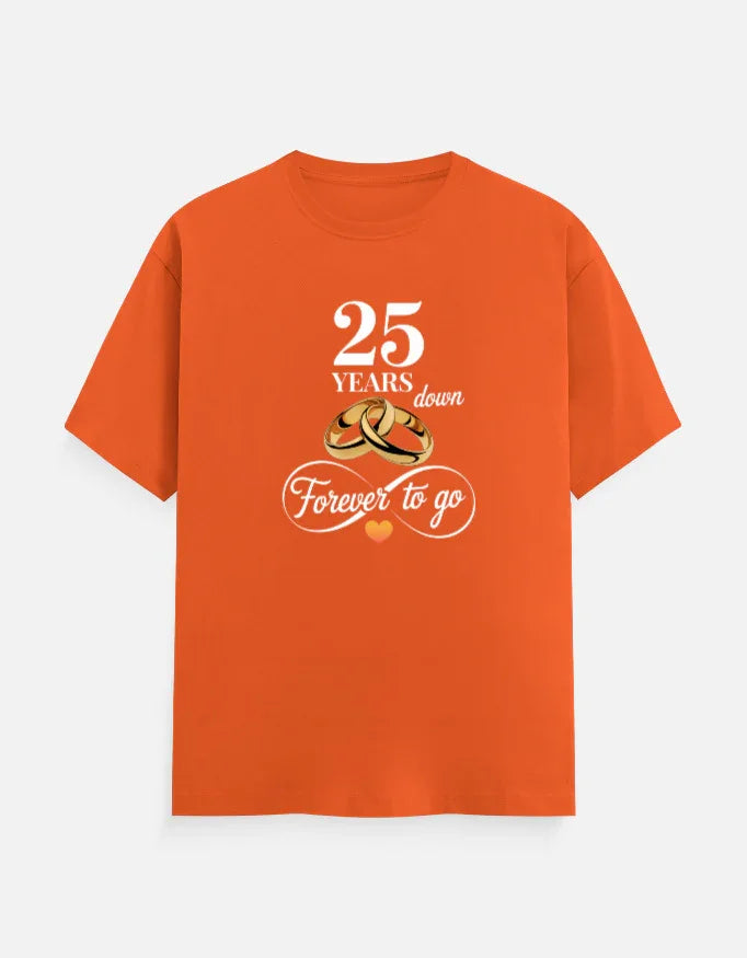 25th Anniversary T-Shirt for Couple The Shophaul Designs