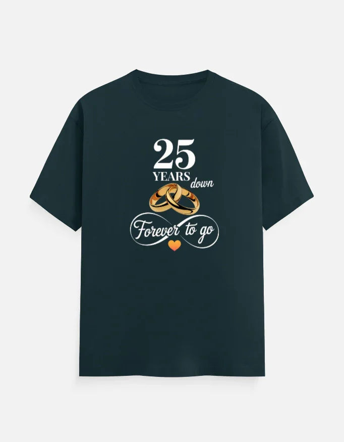25th Anniversary T-Shirt for Couple The Shophaul Designs