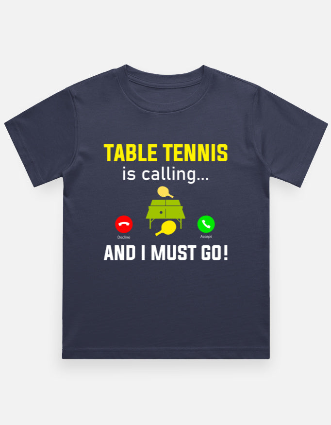 Kids Table Tennis Calling T-Shirt