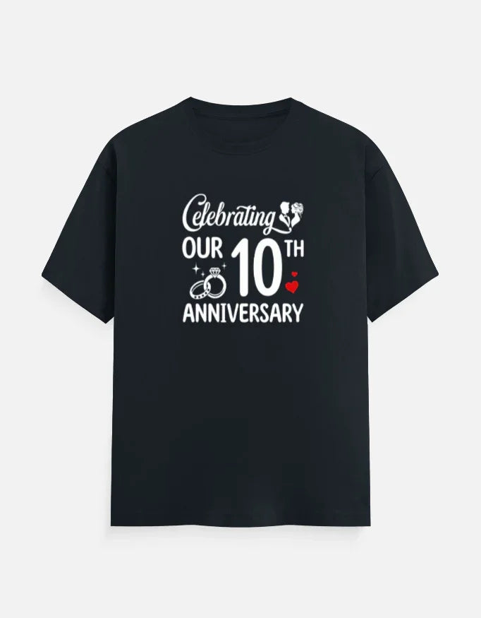 10 year anniversary T-Shirt - Navy Blue / S