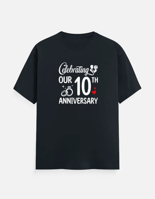 10 year anniversary T-Shirt - Navy Blue / S